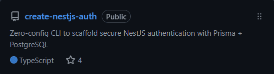 create-nestjs-auth CLI Demo